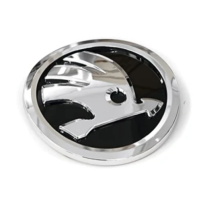Afbeelding van Skoda 658853621FOD embleem voor motorkap, zwart/chroom, zilver