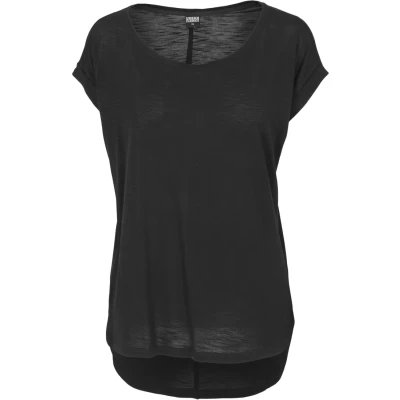 Afbeelding van Urban Classics SLUB TEE Tshirt basic, Dames, Maat: Large, Black