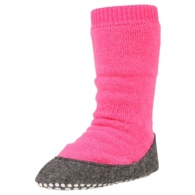 Afbeelding van Cosyshoe Slofsokken voor meisjes en jongens comfortabel warm winter antislip ondoorzichtig zacht mid rise met vilten zool zonder motief noppen Merinowol Roze Kinderen sokken Maat 23 24