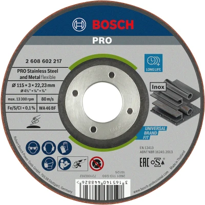 Afbeelding van Bosch Accessories 2608602217 Afbraamschijf recht 115 mm 1 stuk(s) Staal
