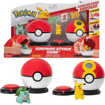 Afbeelding van Pokémon Surprise Attack Actiespel Pikachu en Bulbasaur Editie