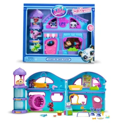 Afbeelding van Bandai Littlest Pet Shop Het grote huis van de Speelset met 2 inbegrepen en 20 accessoires Minifiguren Dieren om te verzamelen Speelgoed voor kinderen vanaf 4 jaar