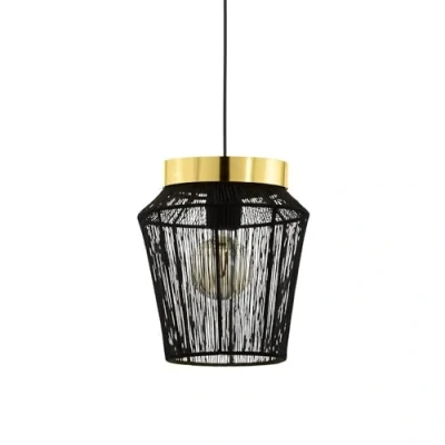 Afbeelding van EGLO Escandidos Hanglamp E27 Ø 22 cm Zwart/Goud