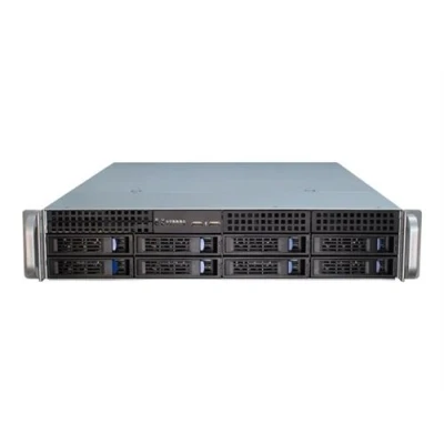 Afbeelding van Inter Tech IPC 2U 2408 Rack Zwart, Roestvrijstaal