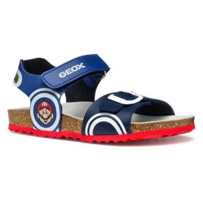 Image de Geox J Ghita Boy D, Sandales pour enfant, Bleu roi/bleu marine, 33 EU