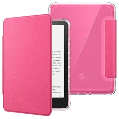 Afbeelding van Fintie Gloednieuwe Kindle Paperwhite (12e generatie, 2024) en Colorsoft Signature Edition hoes, ultra transparante lichtgewicht automatische TPU achterkant