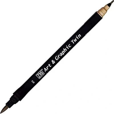 Afbeelding van ZIG Art &amp; Graphic Twin Tip brush marker Brick Beige