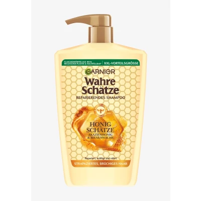 Afbeelding van Garnier Wahre Schätze Honing Repair Shampoo, XXL formaat, 1 l, versterkt en verzorgt beschadigd broos haar, 1000 ml