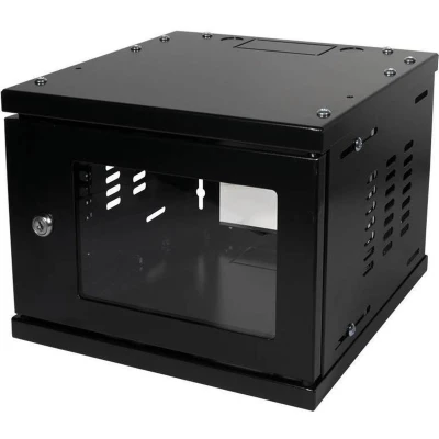 Afbeelding van LogiLink W06Z33B 10inch wandkast 4 HE Zwart
