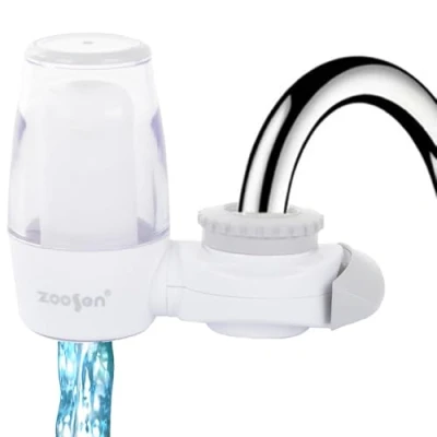 Afbeelding van Kraanfilter Waterzuiveraar kraanwater Waterontharder Waterfilter Wit
