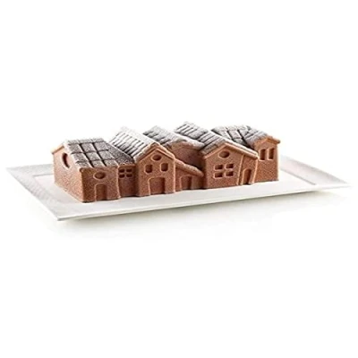 Afbeelding van Silikomart Winter Village + Plastic Support (alleen voor diepvries)