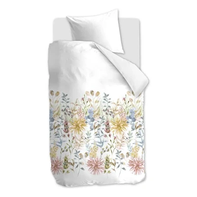 Afbeelding van Ariadne at Home Dekbedovertrek Flowerfields White 140x200/220 + 1x 60x70