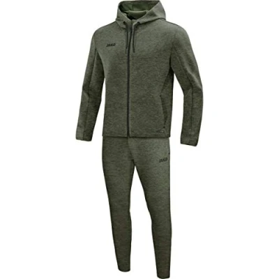 Afbeelding van JAKO Joggingpak met kap Premium Basics Kaki gemeleerd