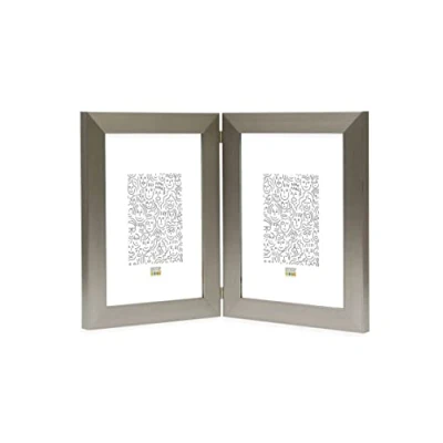 Afbeelding van Deknudt Frames fotolijst S41VD1 H2V zilver tweeluik 2x 15x20 cm