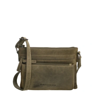 Afbeelding van Hide &amp; Stitches Idaho Celestial Schoudertas olijfgroen Damestas