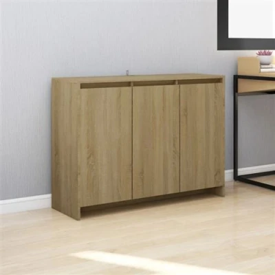 Afbeelding van Dressoir 102x33x75 cm spaanplaat sonoma eikenkleurig