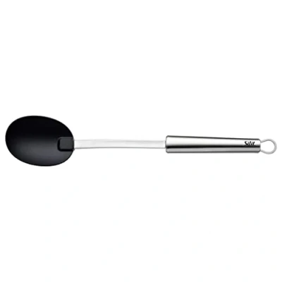 Afbeelding van Silit Classic Line Serveerlepel van kunststof, 33 cm, gepolijst roestvrij staal, kunststof lepel, ideaal voor gecoate potten, vaatwasmachinebestendig