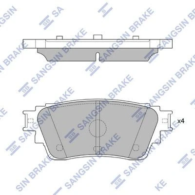 Afbeelding van Hi Q SP4338 Remblokkenset Achteras