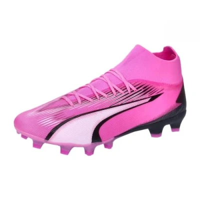 Afbeelding van Puma Ultra PRO FG/AG Voetbalschoenen met kunststof noppen, Heren, Maat: 44, Poison pink/white/black Textiel/ synthetisch