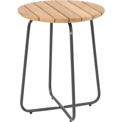 Afbeelding van 4 Seasons Outdoor Verdi Bijzettafel 45 Teak Hout Tuintafels