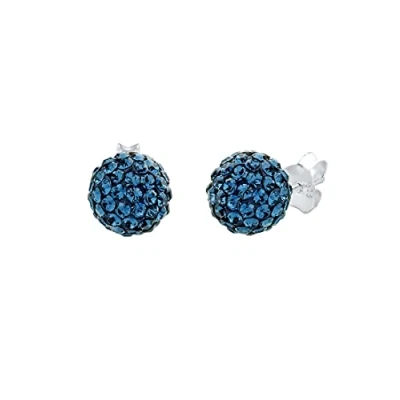 Afbeelding van Elli Dames Oorbellen Bal Elegant met Kristallen in 925 Sterling Zilver