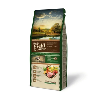 Afbeelding van Sam&#039;s Field Junior Large Kip&amp;Aardappel Hondenvoer 13 kg