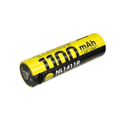 Afbeelding van Nitecore NL1411R Oplaadbare 14500 Li Ion batterij 1100mAh met USB C Poort