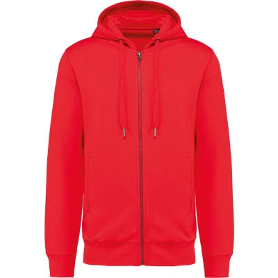Afbeelding van Kariban Ecologische uniseks sweater met capuchon en rits K4008 Red