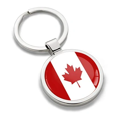 Afbeelding van Biomar Labs® 3D metalen sleutelhanger nationale vlag Canada Canadese cadeau voor mannen en vrouwen KK 184, Meerkleurig