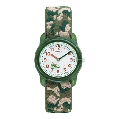 Afbeelding van Timex Analoog kinderhorloge met 28 mm elastische stoffen armband, Camo