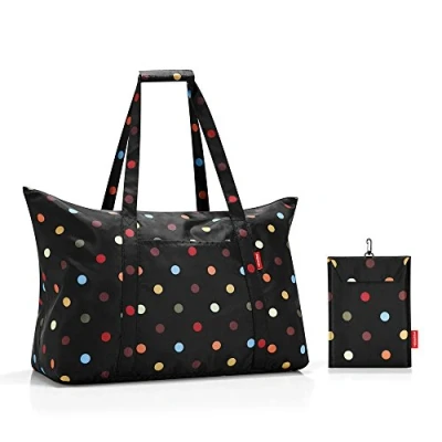 Afbeelding van Reisenthel Mini Maxi Travelbag Reistas Opvouwbaar 30L Dots Zwart
