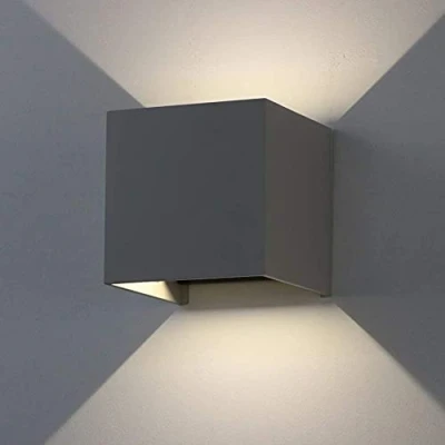 Afbeelding van Gevelverlichting Kubus &#039;Ace&#039; antraciet zwart 6W led up and down lamp (IP65 volledig waterdicht)