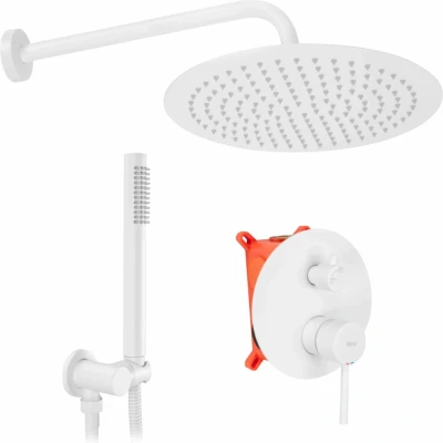 Afbeelding van REA Lungo Douchemengkraan Inbouw Regendouche 30 cm Glans Wit