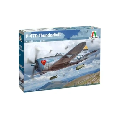 Afbeelding van 1:48 Italeri 2835 Republic P 47D Thunderbolt Propeller Vliegtuig Plastic Modelbouwpakket