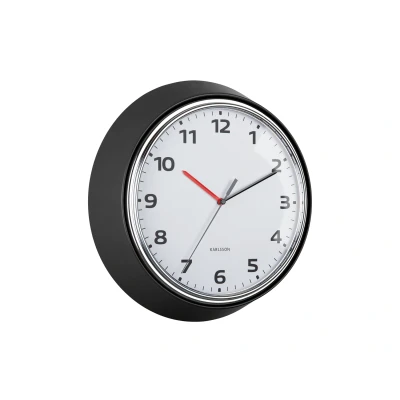 Afbeelding van Karlsson Wandklok Modern Retro Zwart Ø34cm