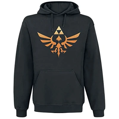 Afbeelding van Henry Tiger Nintendo Legend OF Zelda Hyrule LOGO Hoodie, Heren, Maat: Medium, Black