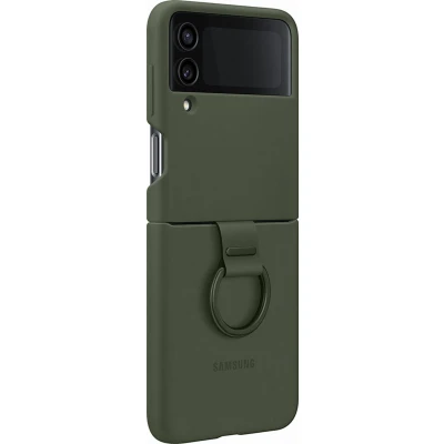 Afbeelding van Samsung Siliconen Back Cover Met Ring Groen Galaxy Z Flip 4