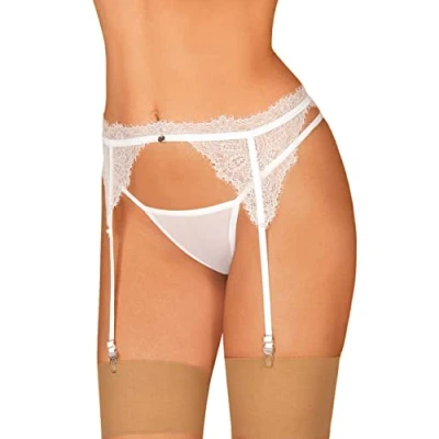 Afbeelding van Obsessive Bianelle Garter Belt White S/M