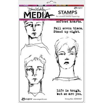 Afbeelding van Ranger Dina Wakley media Cling stamp Strong men