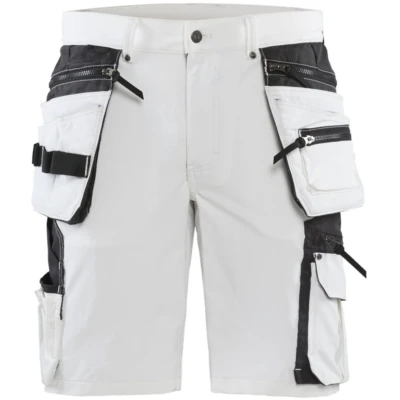 Afbeelding van Blaklader Schildersshort met 4 weg stretch 1088 1645 Wit/Donkergrijs C56