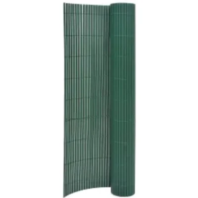 Afbeelding van vidaXL Tuinafscheiding dubbelzijdig 110x400 cm groen