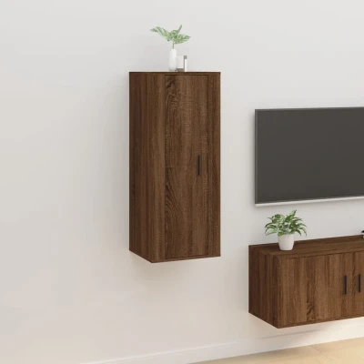 Afbeelding van Tv wandmeubel 40x34,5x100 cm bruin eikenkleur