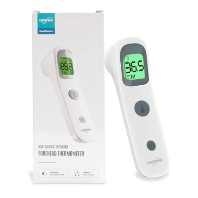 Afbeelding van EUROPAPA Koortsthermometer voor baby&#039;s, kinderen, volwassenen, infrarood voorhoofdthermometer met koortsalarm, C/F schakelaar, meetgeheugen 30 keer