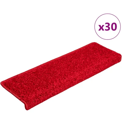 Afbeelding van vidaXL Trapmatten 30 st 65x21x4 cm rood