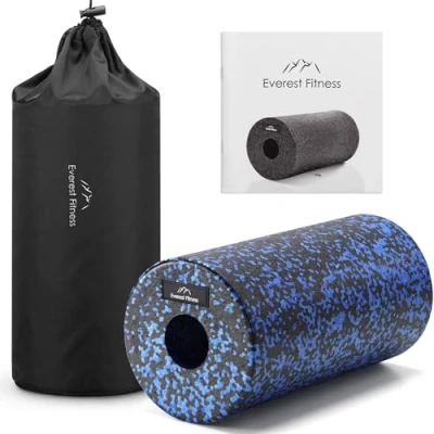 Afbeelding van EVEREST FITNESS foam roller massage 30 cm Medium tot harde Met tas en oefeningen boek Voor tijdens of na sport Ter ontspanning