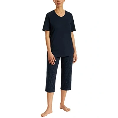 Afbeelding van Uncover BY Schiesser Schlafanzug SET Pyjama, Dames, Maat: 36, Dunkelblau