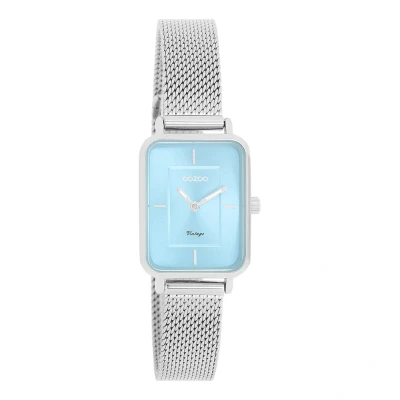 Afbeelding van zilverkleurige OOZOO horloge met metalen mesh armband C20351