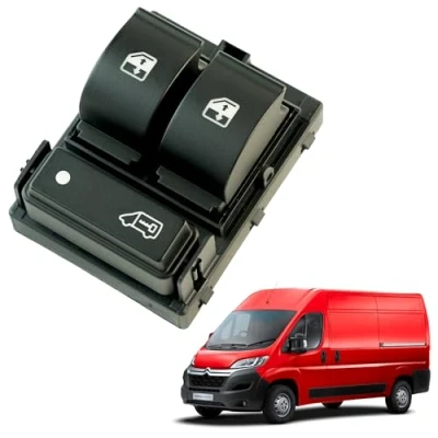 Afbeelding van STARKIT PERFORMANCE Raambediening compatibel met Citroen Jumper 3, Fiat Ducato 3 en Peugeot Boxer (vanaf 2006), raamknop links voor (bestuurderszijde) 6490X8 6490X9