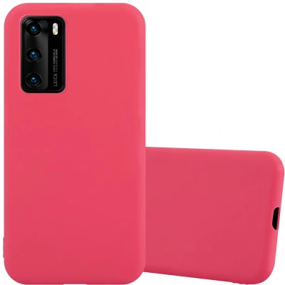 Afbeelding van Cadorabo Hoesje geschikt voor Huawei P40 in CANDY ROOD Beschermhoes gemaakt van flexibel TPU silicone Case Cover
