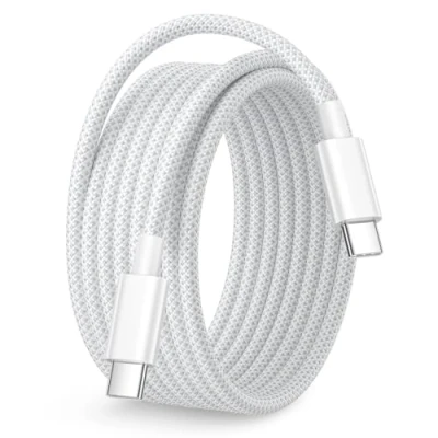 Afbeelding van USB C kabel, 100 W, 3 m, oplaadkabel C, snellaadkabel, type iPhone lang, gevlochten, voor 16, 15 Plus, Pro Max, iPad Pro, MacBook Air/Pro, Samsung Galaxy S25/S24